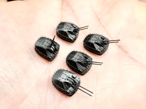 MUYIモデル R700018 1/700 日本海軍 九八式 100mm高角砲 超精密3Dプリントキット(4基入り)