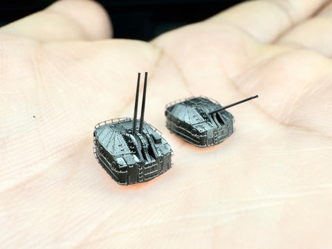 MUYIモデル R700018 1/700 日本海軍 九八式 100mm高角砲 超精密3Dプリントキット(4基入り)