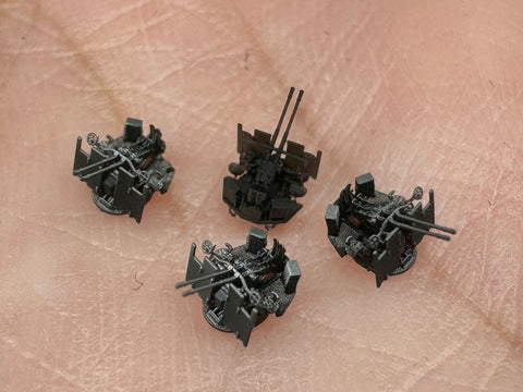 MUYIモデル R700061 1/700 日本海軍 五式40mm対空砲 超精密3Dプリントキット(8個入り)