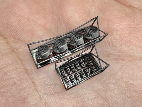 MUYIモデル R700079 1/700 ピットロード用 日本海軍 九六式25mm三連装機銃(防煙シールドB付き) 超精密3Dプリントキット 4個入り