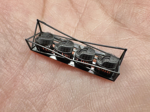 MUYIモデル R700079 1/700 ピットロード用 日本海軍 九六式25mm三連装機銃(防煙シールドB付き) 超精密3Dプリントキット 4個入り