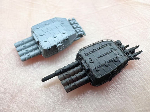 MUYIモデル R700093 1/700 日本海軍 九二式二型 四連装魚雷発射管 超精密3Dプリントキット(2基入り)