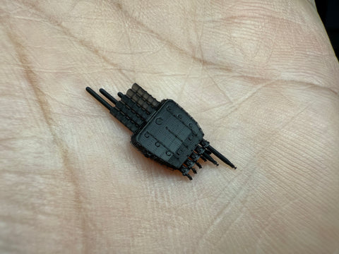 MUYIモデル R700153 1/700 日本海軍 零式五連装魚雷発射管 超精密3Dプリントキット(3基入り)