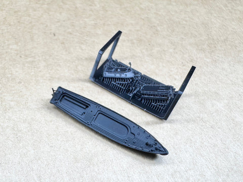 MUYIモデル R700156 1/700 ピットロード用 日本海軍戦艦「大和」搭載内火艇(1942/43年仕様) 超精密3Dプリントキット(16パーツ入り)