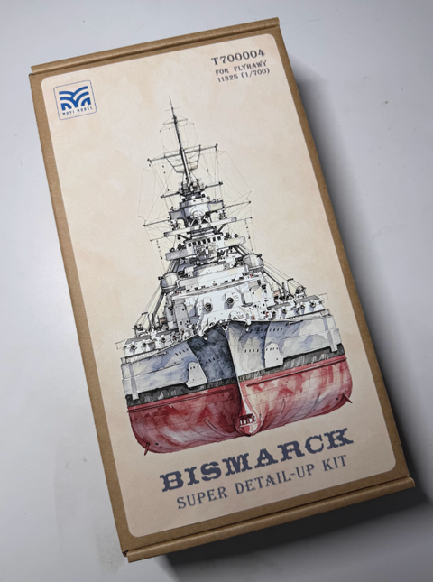 MUYIモデル T700004 1/700 ドイツ海軍戦艦ビスマルク用 ディテールアップセット(フライホーク 1132/1132S対応) 超精密3Dプリントキット 1個入り