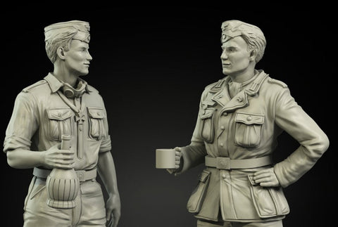 パンツァーアート FI35-086 1/35 WWIIドイツ アフリカ軍団 戦車兵 騎士鉄十字勲章授与祝賀 2体セット