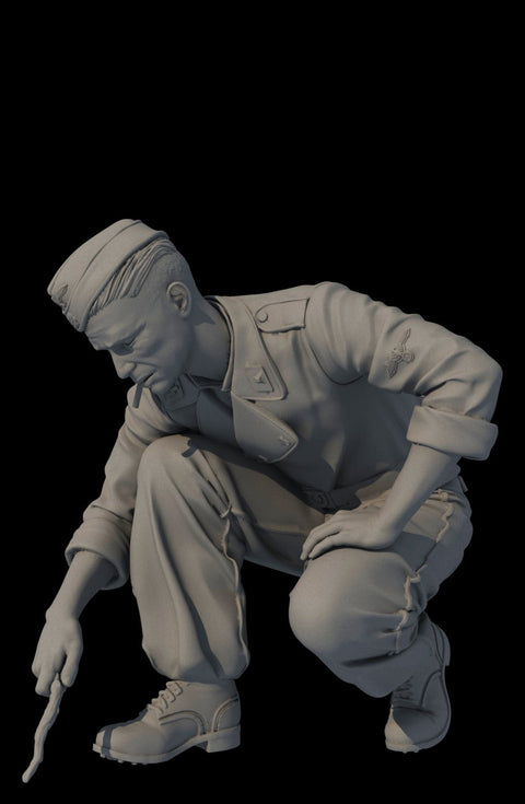 パンツァーアート FI35-088 1/35 WWIIドイツ 武装親衛隊 戦車兵 スケッチング中