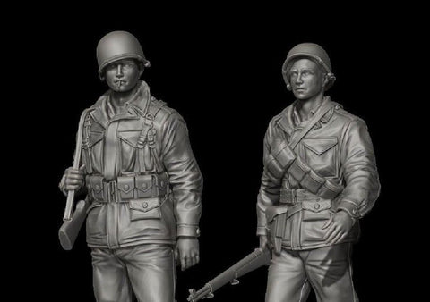 パンツァーアート FI35-095 1/35 WWIIアメリカ M43型軍服の兵士 2体セット