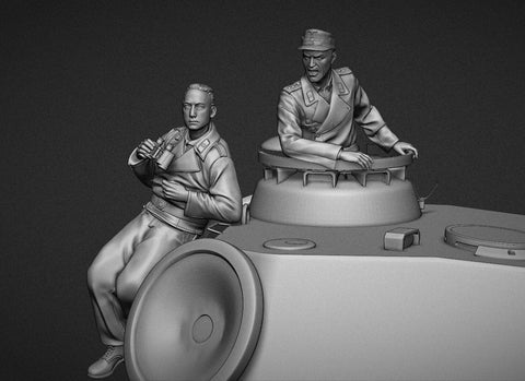 パンツァーアート FI35-109 1/35 WWIIドイツ ノルマンディーのパンサークルー 2体セット