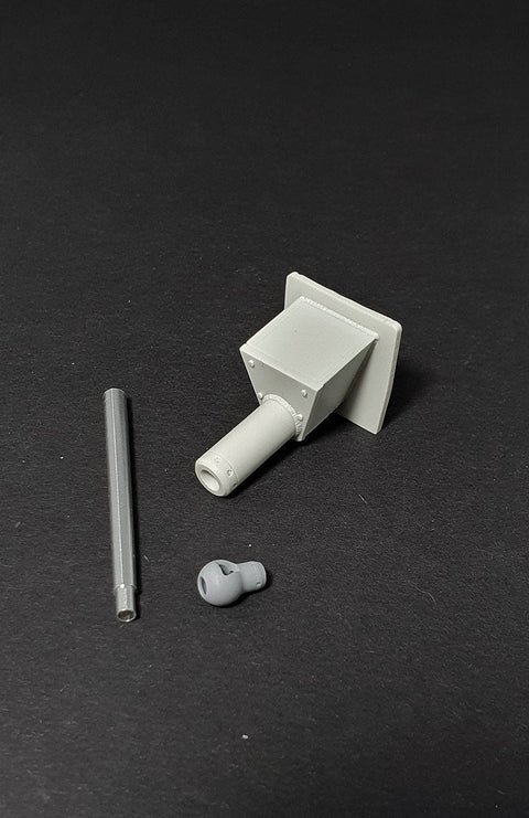 パンツァーアート GB35-080 1/35 WWIIドイツ III号突撃砲G型(KwK40L48) 砲身 (シングルバッフル マズルブレーキ)・溶接防楯(汎用)