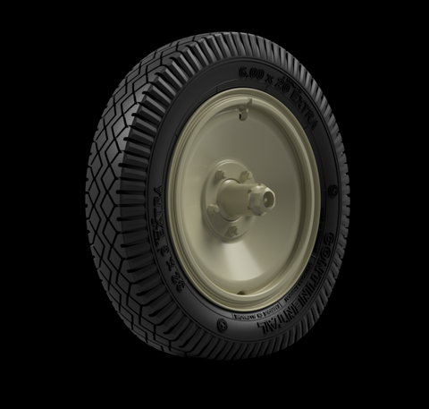パンツァーアート RE16-004 1/16 Sd.Kfz 250 ロードホイール スペア付き (コンチネンタル No1)
