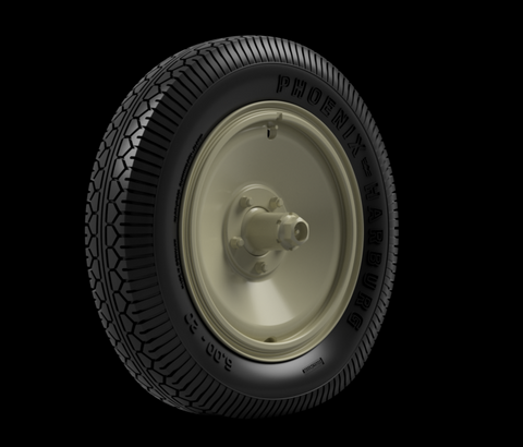 パンツァーアート RE16-005 1/16 Sd.Kfz 250 ロードホイール スペア付き (コンチネンタル No2)