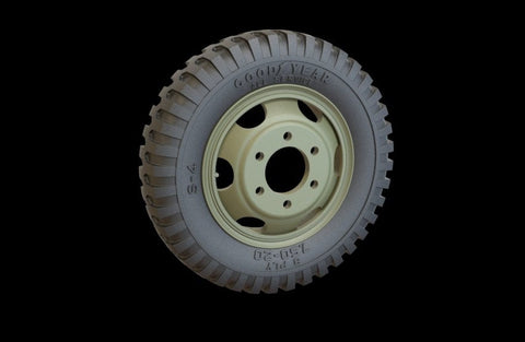 パンツァーアート RE35-318 1/35 WWIIアメリカ スチュードベーカーUS-6 ホイールセット(グッドイヤー)