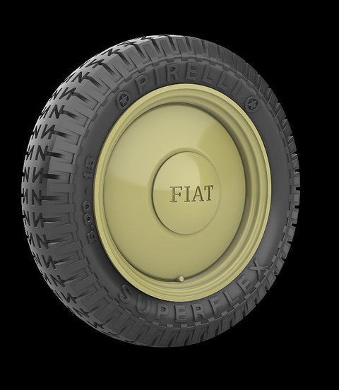 パンツァーアート RE35-735 1/35 WWIIイタリア Fiat 508 ロード ホイール (不整地用)