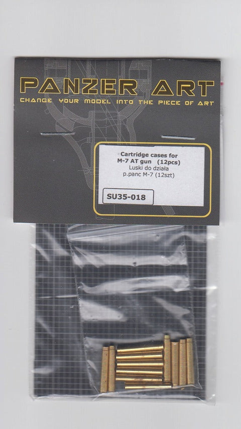(生産休止)パンツァーアート SU35-018 1/35 WWIIアメリカ M7 76,2mm 戦車砲 薬莢 (12個入) M10駆逐戦車
