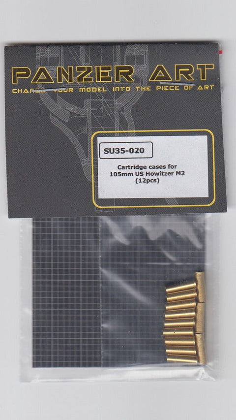 (生産休止)パンツァーアート SU35-020 1/35 WWIIアメリカ 105mm アメリカ ホイッツァー M2薬莢(12個入) M4 シャーマン 105 ・M7プリースト