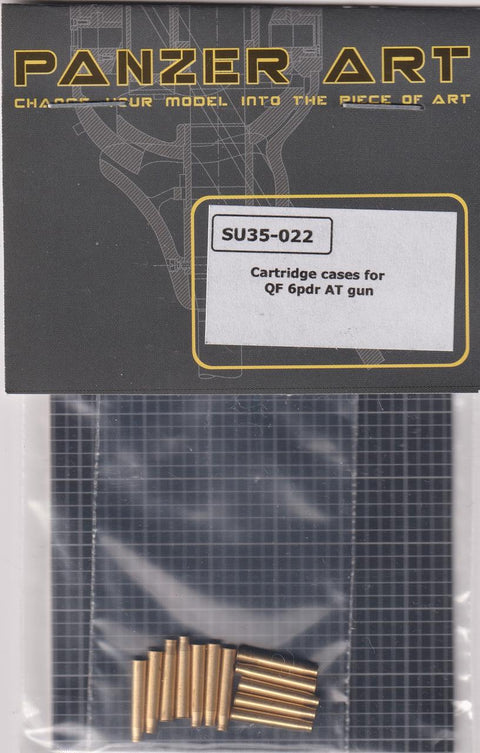 (生産休止)パンツァーアート SU35-022 1/35 WWIIイギリス QF 6ポンド砲 薬莢 クルセイダー MkIII, チャーチル II/IV, バレンタイン Mk IX