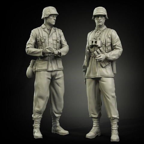 パンツァーアート FI35-035 1/35 WWIIドイツ 武装親衛隊 ノルマンディ 2体セット