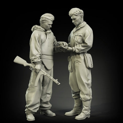 パンツァーアート FI35-038 1/35 WWIIソビエト 打ち合わせをする将校 2体セット