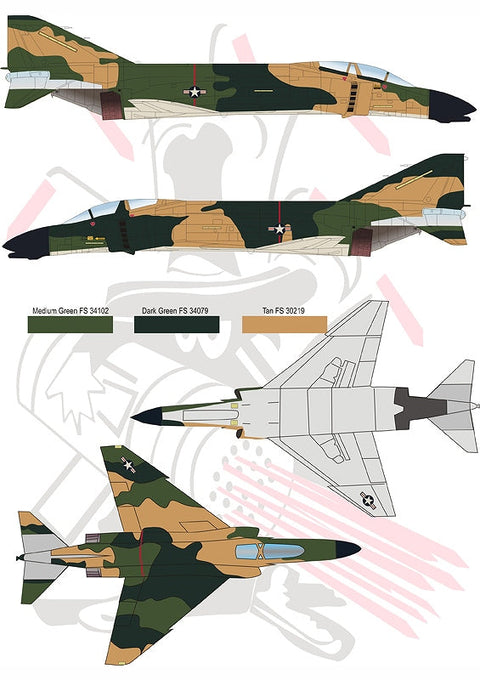 プリントスケール 32-004 1/32 F-4 ファントム II ベトナム戦争 Part 1