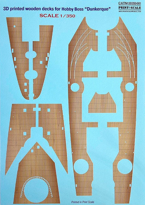 プリントスケール 3D350-001 1/350 ダンケルク 3Dプリントウッドデッキ(ホビーボス用)