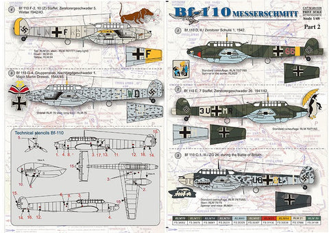 プリントスケール 48-028 1/48 メッサーシュミット Me-110 Part 2