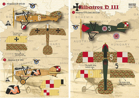 プリントスケール 48-042 1/48 アルバトロス D.III コンプリートセット