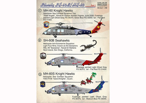 プリントスケール 48-106 1/48 シコルスキー SH-60B/MH60 Part 1