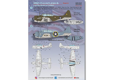プリントスケール 48-195 1/48 SBD ダグラス・A-24 バンシー Part3