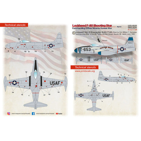 プリントスケール 1/48 48-235 ロッキード F-80 シューティングスター パート5