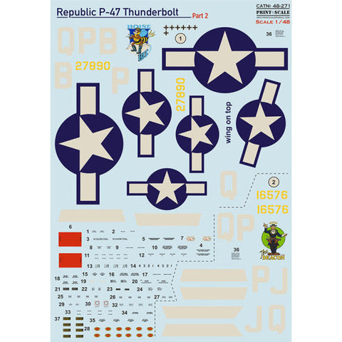 プリントスケール 48-271 1/48 リパブリック P-47 サンダーボルト パート2