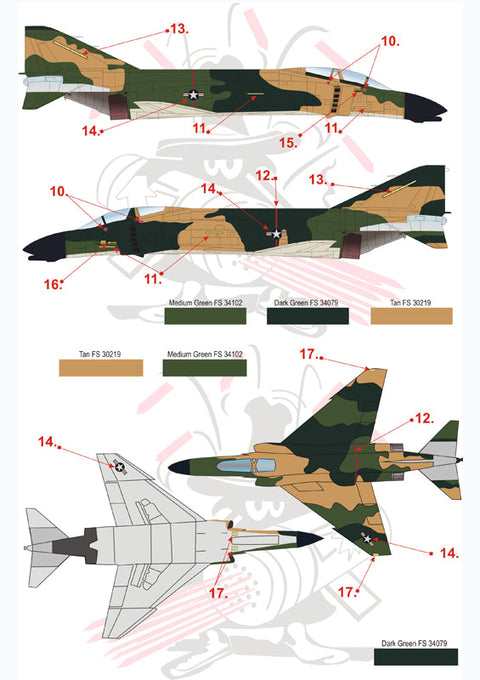 プリントスケール 72-029 1/72 F-4 ファントムII ベトナム戦争
