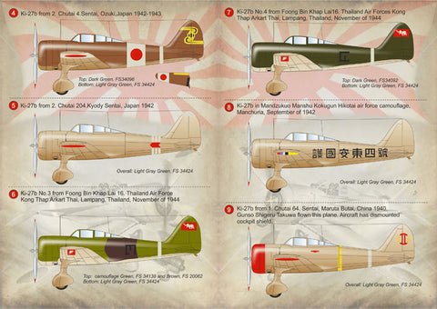 プリントスケール 72-080 1/72 中島 キ27 九七式戦闘機