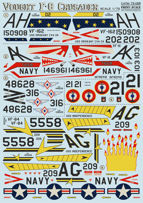 プリントスケール 72-095 1/72 ヴォート F-8 クルセイダー