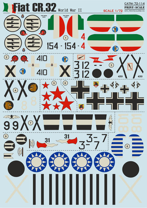 プリントスケール 72-114 1/72 フィアット CR.32