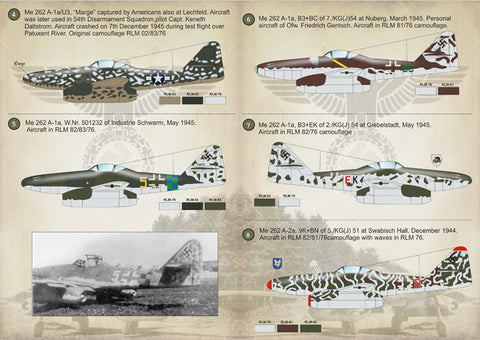 プリントスケール 72-125 1/72 メッサーシュミット Me 262 シュワルベ