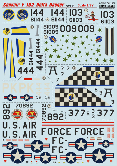 プリントスケール 72-150 1/72 F-102 デルタダガー part 2