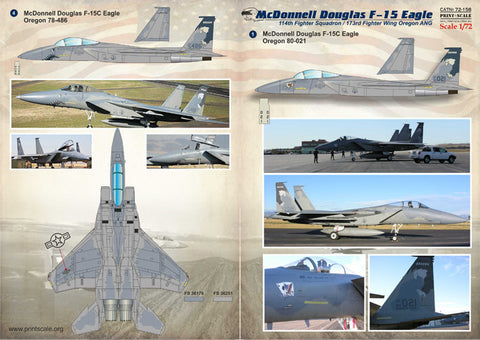 プリントスケール 72-158 1/72 マクドネルダグラス F-15 イーグル