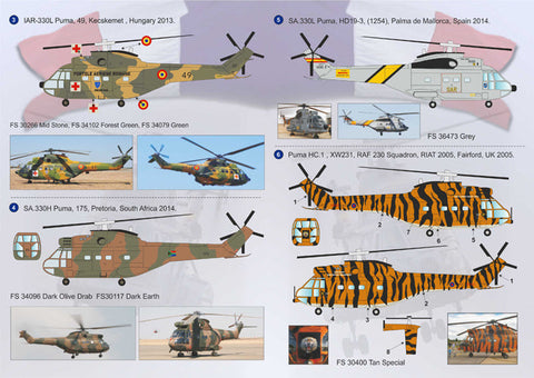 プリントスケール 72-162 1/72 アエロスパシアル SA330プーマ コンプリートセット