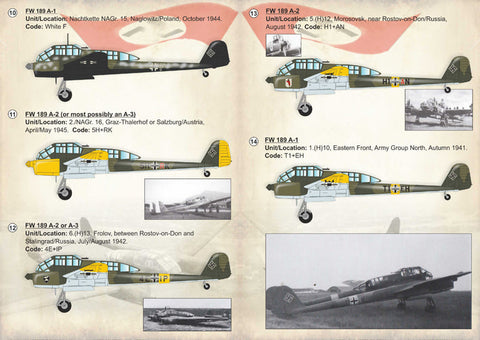 プリントスケール 72-207 1/72 フォッケウルフ FW189A 偵察機