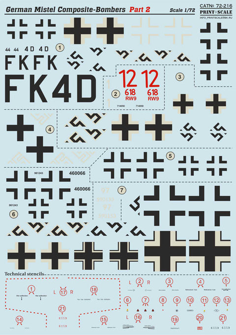 プリントスケール 72-216 1/72 ドイツ ミステル コンポジット Part2