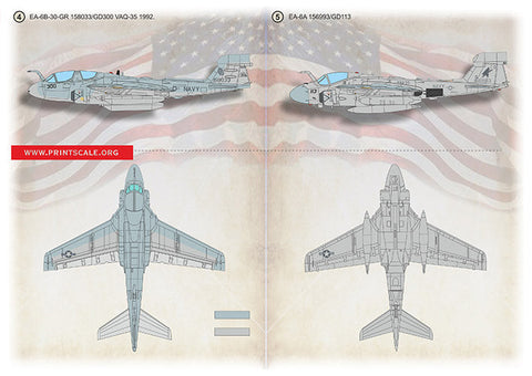 プリントスケール 72-474 1/72 グラマン EA-6A イントルーダー エレクトロニック アグレッサー