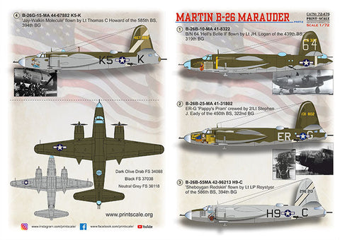 プリントスケール 72-476 1/72 B-26 マローダー Part 2