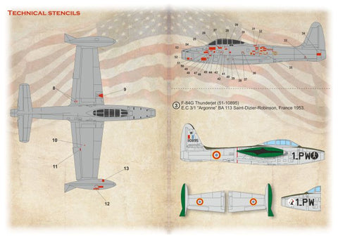 プリントスケール 72-550 1/72 F-84G サンダージェット. パート1