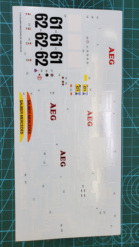 カレドモデル QS002 1/24 ザウバー・メルセデス C9 ル・マン・サーキット フラワーデカール 24310 (タミヤ用)