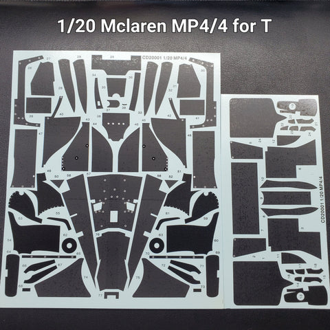 カレドモデル QS005 1/20 マクラーレン ホンダ MP4/4 カーボンファイバーデカール (タミヤ用)