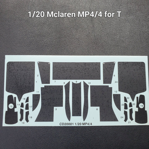 カレドモデル QS005 1/20 マクラーレン ホンダ MP4/4 カーボンファイバーデカール (タミヤ用)