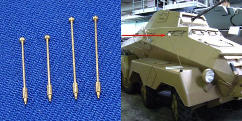 RBモデル 35A01 1/35 ドイツ 車両用 車幅標示棒 13,8mm &17,9mm 各2本入り