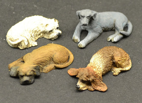 リアリティインスケール 35263 1/35 リラックスした犬セット 4体
