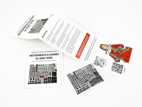 レッドフォックススタジオ RFSQS-32187 1/32 インストゥルメッツ & ゲージ セット WWIIアメリカ空軍 (汎用)